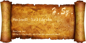 Heindl Szilárda névjegykártya